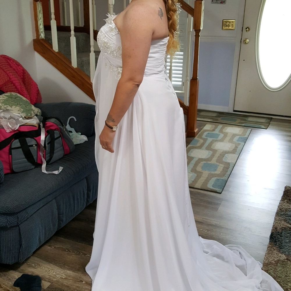 Strapless Wedding Dress NWOT - Picture 10 of 12